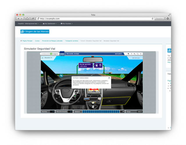 Simulador Seguridad Vial Moodle