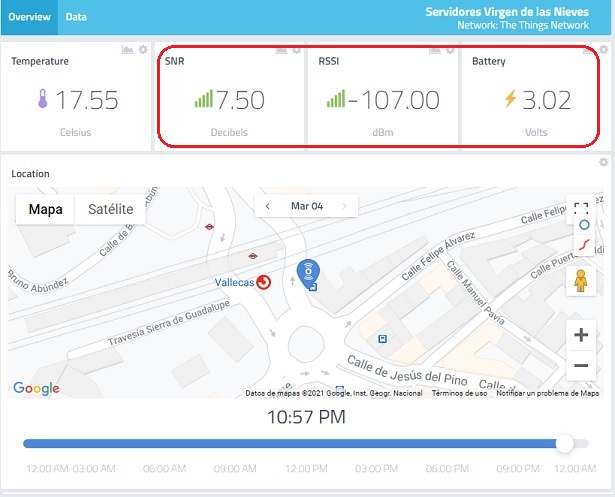 Aplicación LoRaWAN